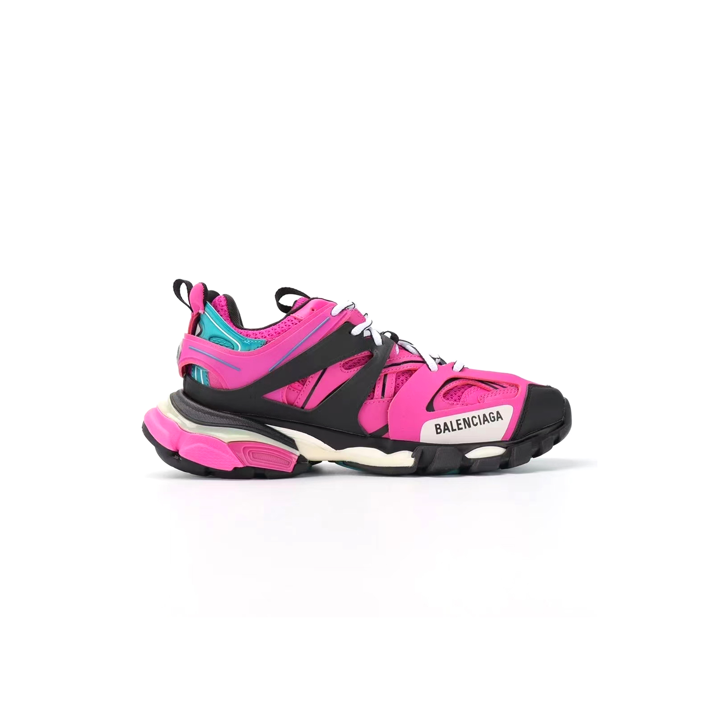 BALENCIAGA  MESH FABRIC WOMENS TRACK SNEAKERS PINK BLACK 542436W2LA12048